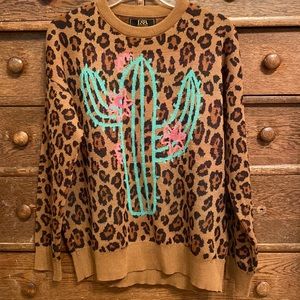L&B Leopard/Cactus Sweater